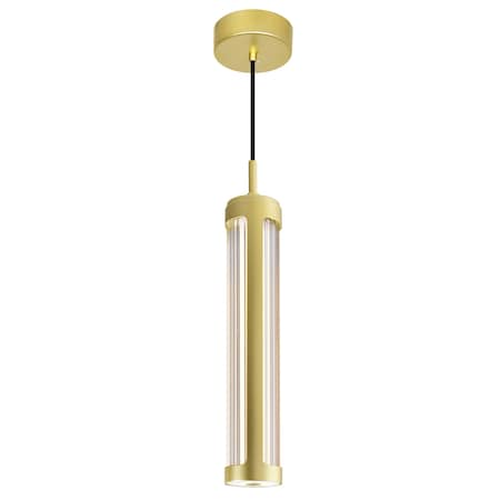 Cwi Lighting Neva 3 in LED Integrated Satin Gold Pendant 1343P3-602-C